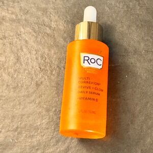 New RoC Multi Correxion Revive Glow Daily Serum Vitamin C 1 oz 30ml Bottle